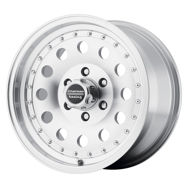 American Racing | AR62 OUTLAW II 15x7.0 ET-6 - MACHINED W/ CLEAR COAT