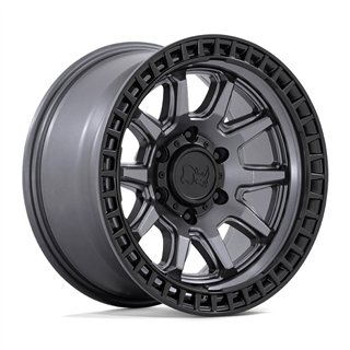 Black Rhino Hard Alloys | CALICO 17x8.5 ET0 - MATTE GUNMETAL W/ MATTE BLACK LIP