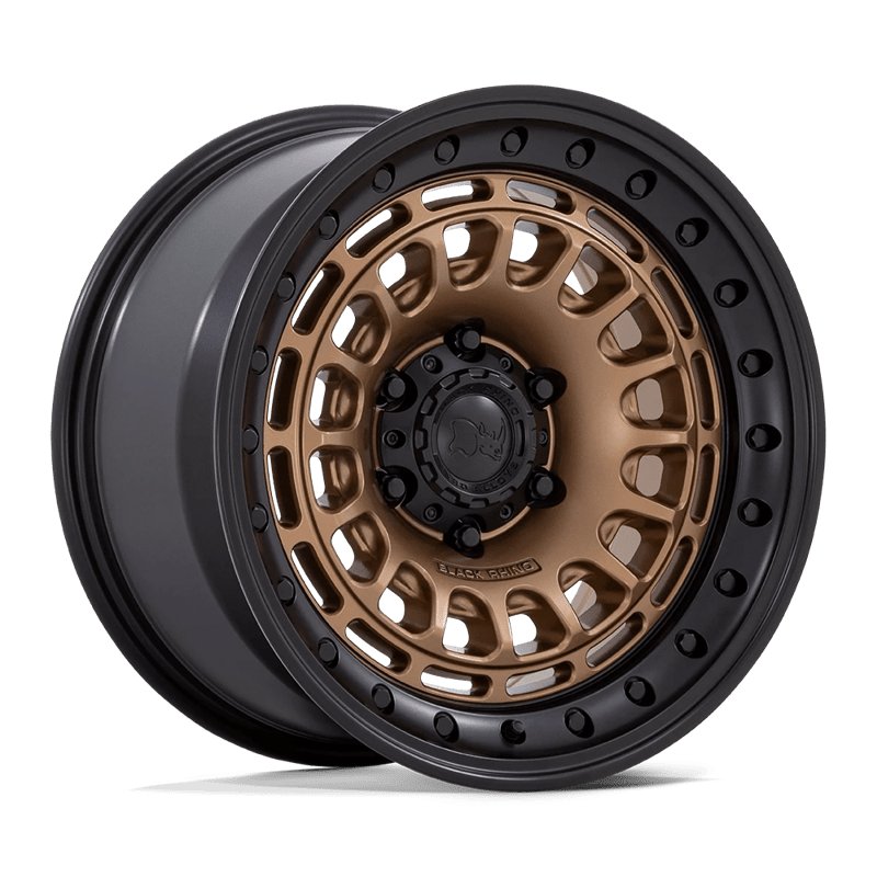 Black Rhino Hard Alloys | BR014 SAHARA 17x9.0 ET-12 - MATTE BRONZE W/ GLOSS BLACK LIP