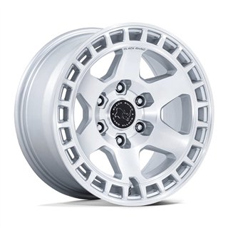 Black Rhino Hard Alloys | BR022 BAHARI 17x8.5 ET-10 - GLOSS SILVER W/ MACHINED FACE