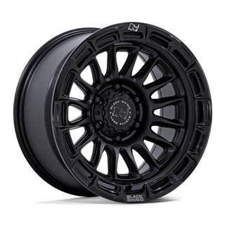 Black Rhino Hard Alloys | BR025 RIVAL 20x9.0 ET1 - MATTE BLACK W/ GLOSS BLACK LIP