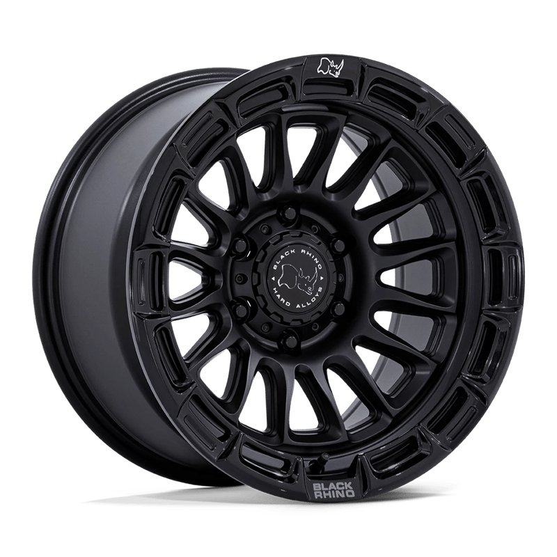 Black Rhino Hard Alloys | BR025 RIVAL 20x9.0 ET1 - MATTE BLACK W/ GLOSS BLACK LIP