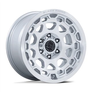 Black Rhino Hard Alloys | BR026 CONGO 17x8.5 ET0 - GLOSS SILVER W/ MACHINED FACE
