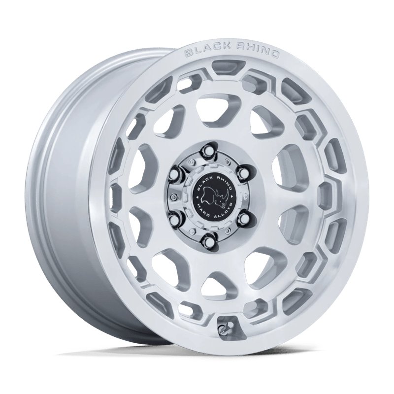 Black Rhino Hard Alloys | BR026 CONGO 17x8.5 ET35 - GLOSS SILVER W/ MACHINED FACE