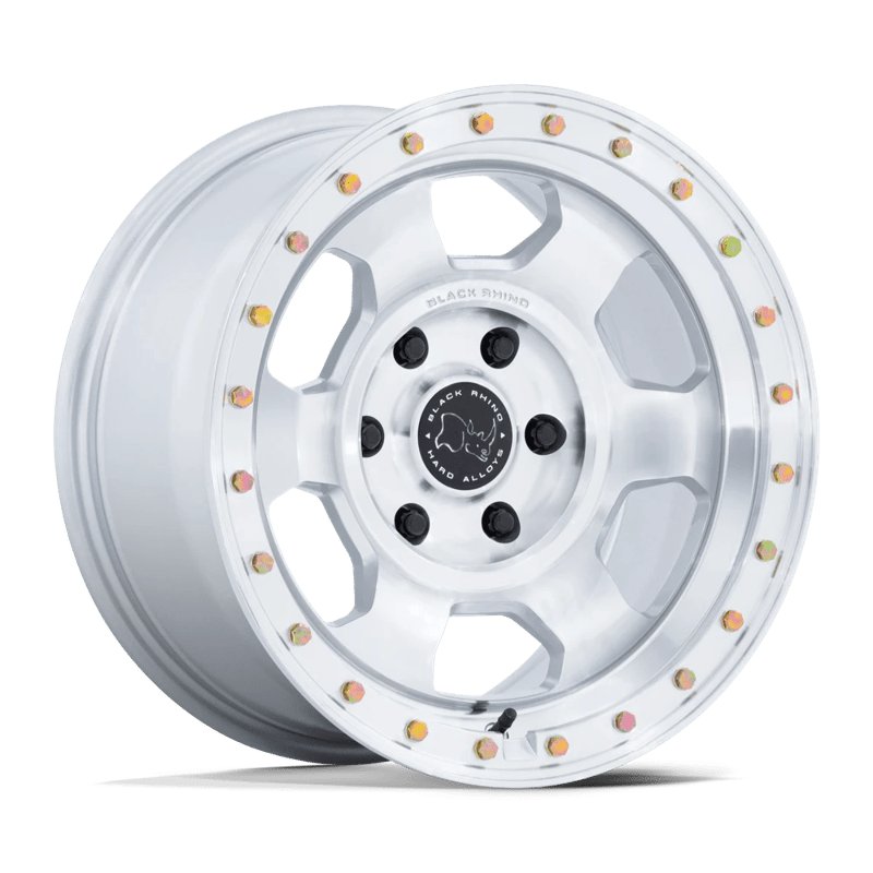 Black Rhino Hard Alloys | BR029 TROOPER 17x8.5 ET0 - GLOSS SILVER W/ MACHINED FACE