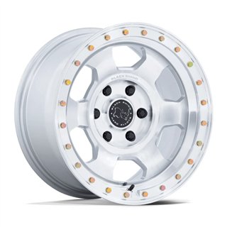 Black Rhino Hard Alloys | BR029 TROOPER 17x8.5 ET25 - GLOSS SILVER W/ MACHINED FACE