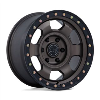 Black Rhino Hard Alloys | BR029 TROOPER 17x8.5 ET-10 - BURNT BRONZE W/ MATTE BLACK LIP