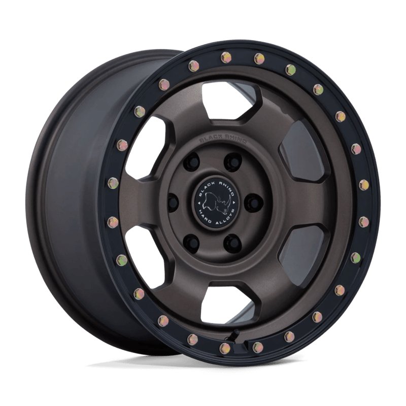 Black Rhino Hard Alloys | BR029 TROOPER 17x8.5 ET-10 - BURNT BRONZE W/ MATTE BLACK LIP