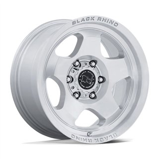 Black Rhino Hard Alloys | BR031 SOL 17x8.0 ET38 - GLOSS SILVER W/ MACHINED FACE