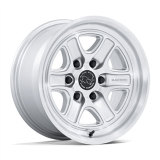 Black Rhino Hard Alloys | BR032 ECHO 17x8.5 ET0 - GLOSS SILVER W/ MACHINED FACE