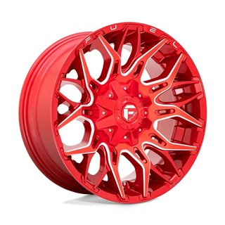 Fuel Off-Road | D771 TWITCH 22x10.0 ET-18 - CANDY RED MILLED