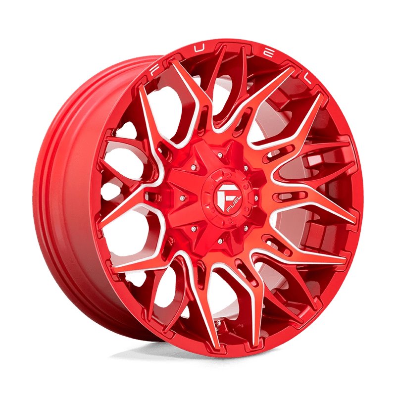 Fuel Off-Road | D771 TWITCH 22x10.0 ET-18 - CANDY RED MILLED