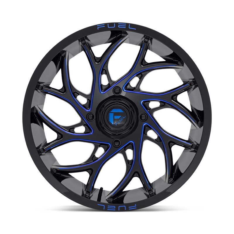Fuel Off-Road | D778 RUNNER UTV 18x7.0 ET13 - GLOSS BLACK MILLED CANDY BLUE