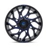 Fuel Off-Road | D778 RUNNER UTV 18x7.0 ET13 - GLOSS BLACK MILLED CANDY BLUE