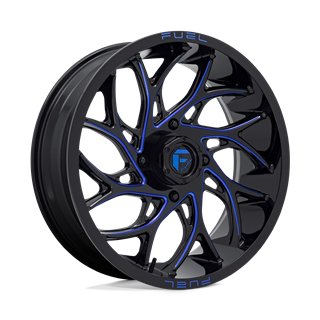 Fuel Off-Road | D778 RUNNER UTV 18x7.0 ET13 - GLOSS BLACK MILLED CANDY BLUE