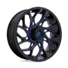 Fuel Off-Road | D778 RUNNER UTV 18x7.0 ET13 - GLOSS BLACK MILLED CANDY BLUE