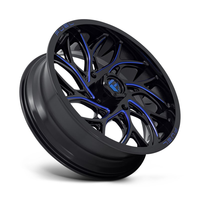 Fuel Off-Road | D778 RUNNER UTV 18x7.0 ET13 - GLOSS BLACK MILLED CANDY BLUE