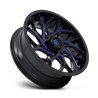 Fuel Off-Road | D778 RUNNER UTV 18x7.0 ET13 - GLOSS BLACK MILLED CANDY BLUE