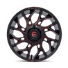 Fuel Off-Road | D779 RUNNER UTV 18x7.0 ET13 - GLOSS BLACK MILLED CANDY RED