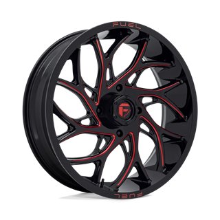 Fuel Off-Road | D779 RUNNER UTV 22x7.0 ET0 - GLOSS BLACK MILLED CANDY RED