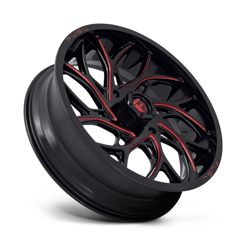 Fuel Off-Road | D779 RUNNER UTV 22x7.0 ET0 - GLOSS BLACK MILLED CANDY RED
