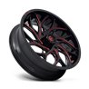 Fuel Off-Road | D779 RUNNER UTV 22x7.0 ET0 - GLOSS BLACK MILLED CANDY RED