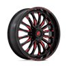 Fuel Off-Road | D822 ARC UTV 22x7.0 ET13 - GLOSS BLACK MILLED RED