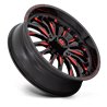 Fuel Off-Road | D822 ARC UTV 22x7.0 ET13 - GLOSS BLACK MILLED RED