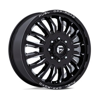 Fuel Off-Road | D868 ARC DUALLY 20x8.25 ET104 - GLOSS BLACK MILLED
