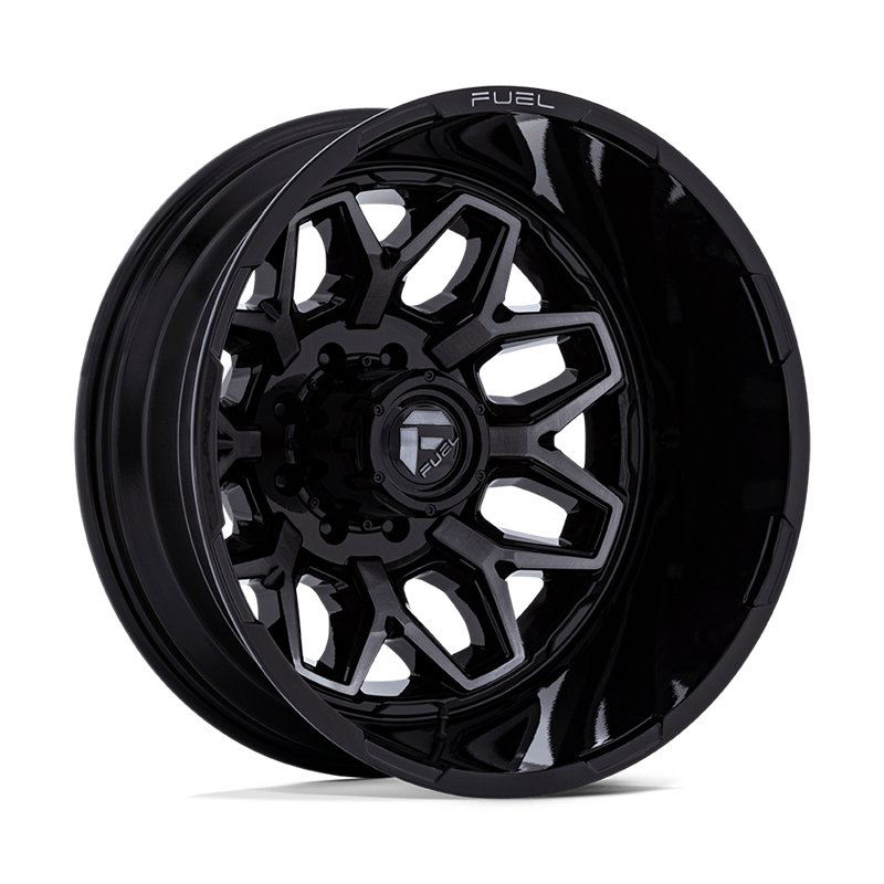 Fuel Off-Road | D875 FLUX DUALLY 20x8.25 ET-201 - GLOSS BLACK BRUSH-FC GRAY TINT