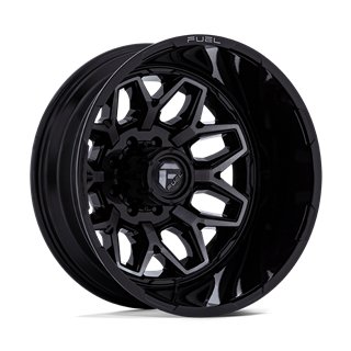 Fuel Off-Road | D875 FLUX DUALLY 20x8.25 ET-246 - GLOSS BLACK BRUSH-FC GRAY TINT