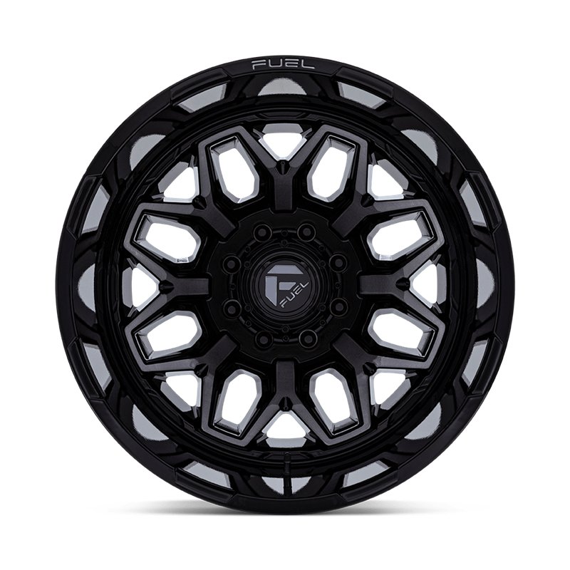 Fuel Off-Road | D875 FLUX DUALLY 22x8.25 ET-227 - GLOSS BLACK BRUSH-FC GRAY TINT