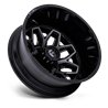 Fuel Off-Road | D875 FLUX DUALLY 22x8.25 ET-227 - GLOSS BLACK BRUSH-FC GRAY TINT