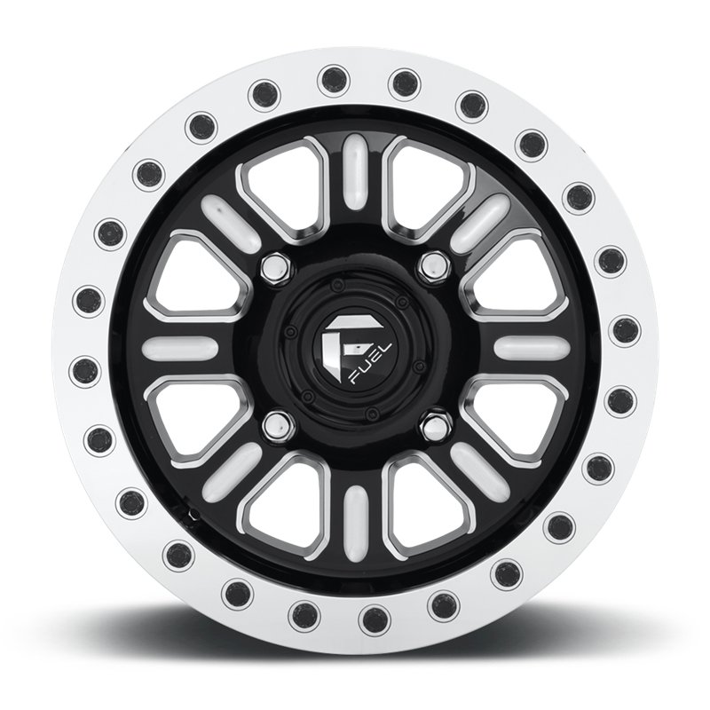 Fuel Off-Road | D910 HARDLINE BEADLOCK 15x7.0 ET38 - GLOSS BLACK MILLED