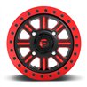 Fuel Off-Road | D911 HARDLINE BEADLOCK 15x10.0 ET25 - GLOSS BLACK RED TINTED CLEAR