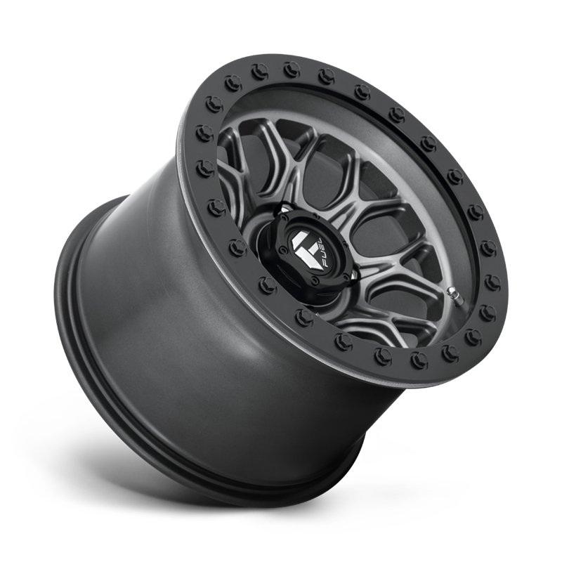 Fuel Off-Road | D919 TECH BEADLOCK 15x10.0 ET0 - MATTE GUN METAL BLACK BEAD RING