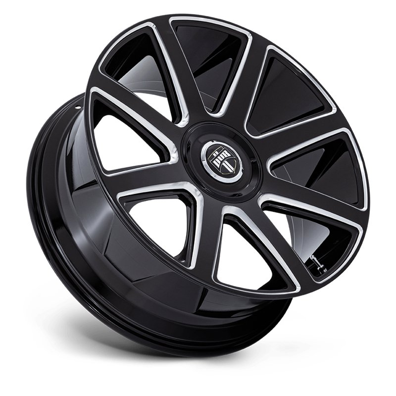 DUB Wheels | DC273 PULL 24x9.0 ET15 - GLOSS BLACK MILLED