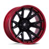 Fuel Off-Road | FC402 CATALYST 18x9.0 ET1 - MATTE BLACK W/ CANDY RED LIP