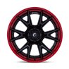 Fuel Off-Road | FC402 CATALYST 18x9.0 ET1 - MATTE BLACK W/ CANDY RED LIP