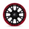 Fuel Off-Road | FC402 CATALYST 22x12.0 ET-44 - MATTE BLACK W/ CANDY RED LIP