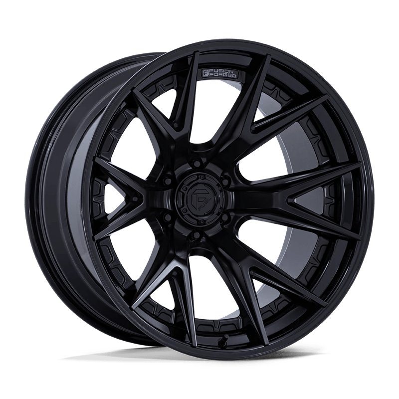 Fuel Off-Road | FC402 CATALYST 17x9.0 ET1 - MATTE BLACK W/ GLOSS BLACK LIP