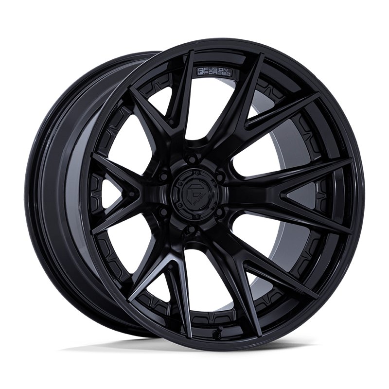 Fuel Off-Road | FC402 CATALYST 18x9.0 ET1 - MATTE BLACK W/ GLOSS BLACK LIP