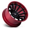 Fuel Off-Road | FC403 BURN 20x9.0 ET1 - MATTE BLACK W/ CANDY RED LIP