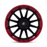 Fuel Off-Road | FC403 BURN 20x9.0 ET1 - MATTE BLACK W/ CANDY RED LIP