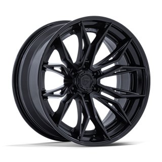Fuel Off-Road | FC404 MUTINY 20x9.0 ET1 - MATTE BLACK W/ GLOSS BLACK LIP