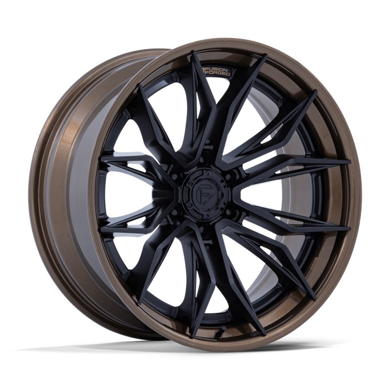 Fuel Off-Road | FC404 MUTINY 22x10.0 ET-18 - MATTE BLACK W/ GLOSS BRONZE LIP