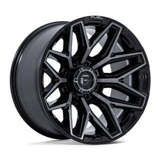 Fuel Off-Road | FLUX 22x12.0 ET-44 - GLOSS BLACK BRUSH FC GRAY DDT