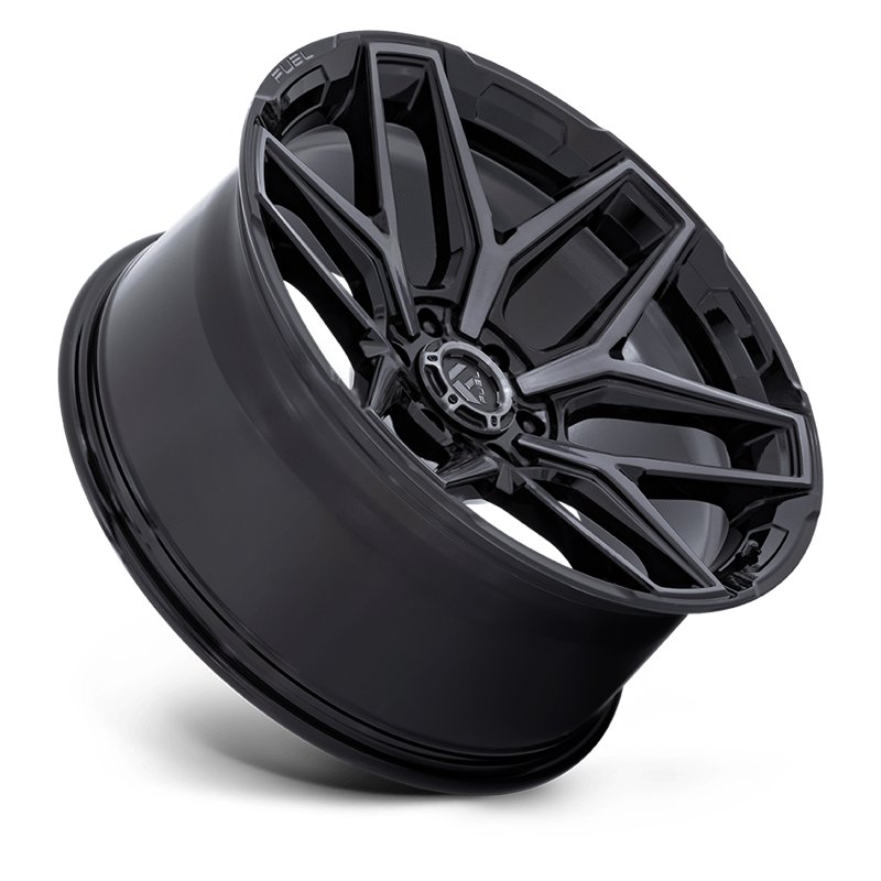 Fuel Off-Road | FLUX 24x10.0 ET0 - GLOSS BLACK BRUSH FC GRAY DDT