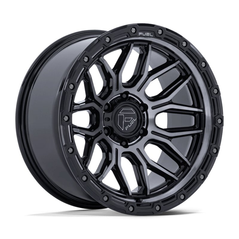 Fuel Off-Road | FC881 SURGE 20x9.0 ET20 - GLOSS BLACK MACHINED W/ GRAY TINT