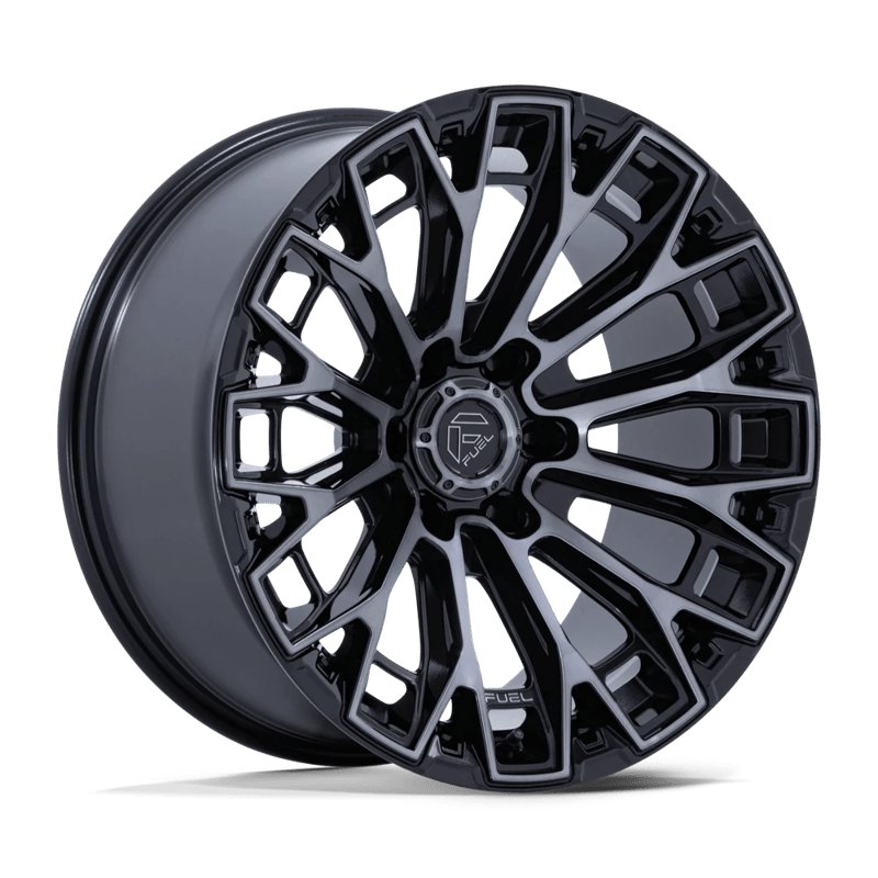 Fuel Off-Road | FC882 TRAX 20x10.0 ET-18 - GLOSS BLACK MACHINED FACE DARK TINTED CLEAR